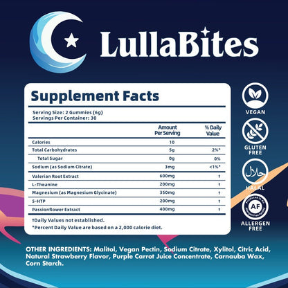LullaBites®  Natural Sleep Gummies